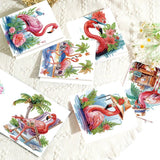 6pcs Diamond Painting Kit Greeting Card, Red Swan 5D DIY Diamond Handmade Holiday Greeting Card with Envelope, Christmas Gift Congratulation