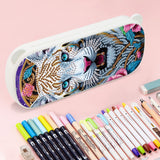 DIY Diamond Painting Stationery Box Kit|White Tiger
