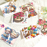 6 Pieces Diamond Art Painted Greeting Cards, Christmas Tree Snowman Truck Gift 5D DIY Special Shape Diamond Card Creative Gift, Christmas Thanksgiving Greeting Card Congratulation