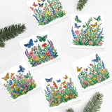 6pcs Diamond Painting Kit Greeting Card, Butterfly 5D DIY Diamond Handmade Holiday Greeting Card with Envelope, Christmas Gift Congratulation