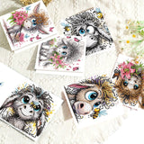 6pcs Diamond Art Painting Kit Greeting Card, Messy Goat 5D DIY Special Shape Diamond Greeting Card Creative Gifts, Christmas Thanksgiving Greeting Card Congratulation
