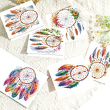 6pcs Diamond Art Painting Set Greeting Card, Colourful Dreamcatcher 5D DIY Special Shape Diamond Greeting Card Creative Gifts, Christmas Thanksgiving Greeting Card Congratulation