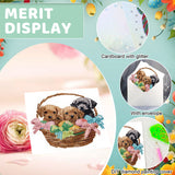 6pcs Diamond Painting Kit Greeting Card, Puppy 5D DIY Diamond Handmade Holiday Greeting Card with Envelope, Christmas Gift Congratulation
