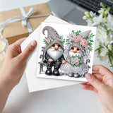 6pcs Diamond Art Painting Kit Greeting Card, Coffee Mug Wedding Gnome 5D DIY Special Shape Diamond Greeting Card Creative Gifts, Christmas Thanksgiving Greeting Card Congratulation