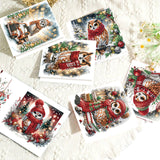 6pcs Diamond Art Painting Kit Greeting Card, Red Dragonfly Angel 5D DIY Special Shape Diamond Greeting Card Creative Gift, Christmas Thanksgiving Greeting Card Congratulation