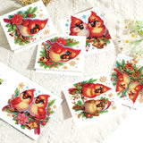 6pcs Diamond Art Painting Set Greeting Card, Joyful Birdie 5D DIY Special Shape Diamond Greeting Card Creative Gifts, Christmas Thanksgiving Day Greeting Card Congratulation
