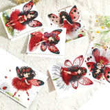 6pcs Diamond Art Painting Kit Greeting Card, Colourful Butterfly 5D DIY Special Shape Diamond Greeting Card Creative Gift, Christmas Thanksgiving Greeting Card Congratulation