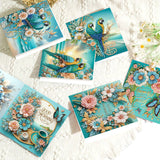 6pcs Diamond Art Painting Kit Greeting Card, Big Sea Birdie 5D DIY Special Shape Diamond Greeting Card Creative Gift, Christmas Thanksgiving Greeting Card Congratulation