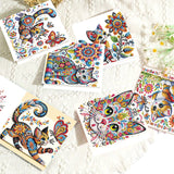 6pcs Diamond Art Painting Kit Greeting Card, Flower Butterfly Kitten 5D DIY Special Shape Diamond Greeting Card Creative Gifts, Christmas Thanksgiving Greeting Card Congratulation