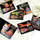 6pcs Diamond Art Painting Kit Greeting Card, Crocodile Elephant etc Birthday Party 5D DIY Special Shape Diamond Greeting Card Creative Gift, Christmas Thanksgiving Greeting Card Congratulation