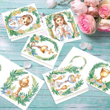 6pcs Diamond Painting Kit Greeting Card, Religious Virgin 5D DIY Diamond Handmade Holiday Greeting Card with Envelope, Christmas Gift Congratulation