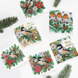 6pcs Diamond Painting Kit Greeting Card, Birdie 5D DIY Diamond Handmade Holiday Greeting Card with Envelope, Christmas Gift Congratulation