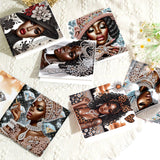 6pcs Diamond Art Painting Kit Greeting Card, Diablo Temperament Goddess 5D DIY Special Shape Diamond Greeting Card Creative Gifts, Christmas Thanksgiving Greeting Card Congratulation