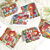 6pcs Diamond Art Painting Set Greeting Card, Swing Rainbow 5D DIY Special Shape Diamond Greeting Card Creative Gifts, Christmas Thanksgiving Greeting Card Congratulation
