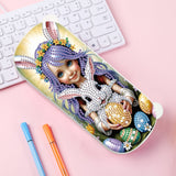 1Pc DIY Diamond Painting Stationery Box Kit Festival Style, 5D Round and Special Shaped Crystal Diamond Art Pencil Box, Perfect Handmade Gift
