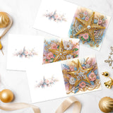 6pcs Diamond Art Painting Kit Greeting Card, Yellow Pentagram 5D DIY Special Shape Diamond Greeting Card Creative Gifts, Christmas Thanksgiving Greeting Card Congratulation