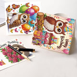 6 Pieces Diamond Art Painted Greeting Cards, Christmas Tree Snowman Truck Gift 5D DIY Special Shape Diamond Card Creative Gift, Christmas Thanksgiving Greeting Card Congratulation