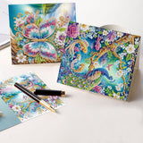 6pcs Diamond Art Painting Kit Greeting Card, Landscape Owl Peacock Butterfly 5D DIY Special Shape Diamond Greeting Card Creative Gifts, Christmas Thanksgiving Day Greeting Card Congratulation