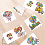 6pcs Diamond Painting Kit Greeting Card, Mushroom Genie 5D DIY Diamond Handmade Holiday Greeting Card with Envelope, Christmas Gift Congratulation