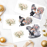 6pcs Diamond Art Painting Kit Greeting Card, Coffee Mug Wedding Gnome 5D DIY Special Shape Diamond Greeting Card Creative Gifts, Christmas Thanksgiving Greeting Card Congratulation