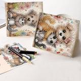 6pcs Diamond Art Painting Kit Greeting Card, Happy Kitten Puppy 5D DIY Special Shape Diamond Greeting Card Creative Gifts, Christmas Thanksgiving Greeting Card Congratulation