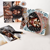 6pcs Diamond Art Painting Kit Greeting Card, Diablo Temperament Goddess 5D DIY Special Shape Diamond Greeting Card Creative Gifts, Christmas Thanksgiving Greeting Card Congratulation