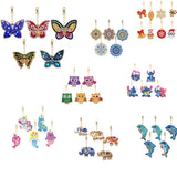5 Pieces DIY Diamond Painting Keychains Kit, 5D Round Special Shaped Diamond Diamond Art Key Chain Ornaments, Creative Handmade Gifts