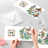6pcs Diamond Painting Kit Greeting Card, Butterfly 5D DIY Diamond Handmade Holiday Greeting Card with Envelope, Christmas Gift Congratulation