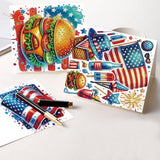 6pcs Diamond Painting Kit Greeting Card, Fruit Flag 5D DIY Diamond Handmade Holiday Greeting Card with Envelope, Christmas Gift Congratulation