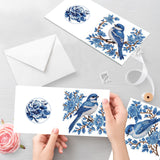 6pcs Diamond Painting Kit Greeting Card, Birdie 5D DIY Diamond Handmade Holiday Greeting Card with Envelope, Christmas Gift Congratulation