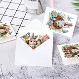 6pcs Diamond Art Painting Kit Greeting Card, Birdie Bunny 5D DIY Diamond Handmade Holiday Greeting Card with Envelope, Christmas Gift Congratulation