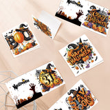 6pcs Diamond Painting Kit Greeting Card, Halloween Pumpkin 5D DIY Diamond Handmade Holiday Greeting Card with Envelope, Christmas Gift Congratulation
