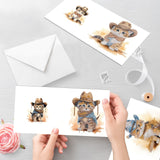 6pcs Diamond Painting Kit Greeting Card, Cat 5D DIY Diamond Handmade Holiday Greeting Card with Envelope, Christmas Gift Congratulation