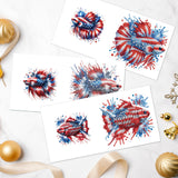 6pcs Diamond Art Painting Kit Greeting Card, Red Carp 5D DIY Special Shape Diamond Greeting Card Creative Gifts, Christmas Thanksgiving Greeting Card Congratulation