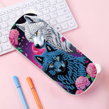 DIY Diamond Painting Stationery Box Kit|Two Wolves