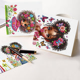 6 pcs Diamond Art Painted Greeting Card, Sun Moon Side by Side 5D DIY Special Shape Diamond Card Creative Gift, Christmas Thanksgiving Greeting Card Congratulation