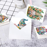 6pcs Diamond Art Painting Kit Greeting Card, Gnome 5D DIY Diamond Handmade Holiday Greeting Card with Envelope, Christmas Gift Congratulation