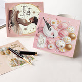 6pcs Diamond Art Painting Kit Greeting Card, Swan Bird Angel Horse 5D DIY Special Shape Diamond Greeting Card Creative Gifts, Christmas Thanksgiving Greeting Card Congratulation