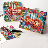 6pcs Diamond Art Painting Set Greeting Card, Swing Rainbow 5D DIY Special Shape Diamond Greeting Card Creative Gifts, Christmas Thanksgiving Greeting Card Congratulation