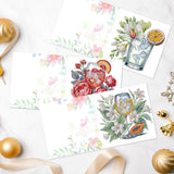 6pcs Diamond Art Painting Kit Greeting Card, Wine Glass Flower 5D DIY Special Shape Diamond Greeting Card Creative Gifts, Christmas Thanksgiving Greeting Card Congratulation