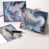 6pcs Diamond Art Painting Set Greeting Card, Sexy Angel 5D DIY Special Shape Diamond Greeting Card Creative Gifts, Christmas Thanksgiving Greeting Card Congratulation