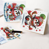 6 pcs Diamond Art Painted Greeting Card, Temperament Wave Pious Lady 5D DIY Special Shape Diamond Card Creative Gift, Christmas Thanksgiving Greeting Card Congratulation