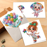 6pcs Diamond Painting Kit Greeting Card, Mushroom Genie 5D DIY Diamond Handmade Holiday Greeting Card with Envelope, Christmas Gift Congratulation