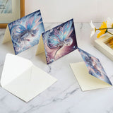 6pcs Diamond Art Painting Set Greeting Card, Sexy Angel 5D DIY Special Shape Diamond Greeting Card Creative Gifts, Christmas Thanksgiving Greeting Card Congratulation