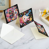 6pcs Diamond Art Painting Kit Greeting Card, Birthday Wishes 5D DIY Special Shape Diamond Greeting Card Creative Gift, Christmas Thanksgiving Greeting Card Congratulation