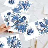 6pcs Diamond Painting Kit Greeting Card, Birdie 5D DIY Diamond Handmade Holiday Greeting Card with Envelope, Christmas Gift Congratulation