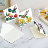 6pcs Diamond Art Painting Set Greeting Card, Tulip Birdie 5D DIY Special Shape Diamond Greeting Card Creative Gifts, Christmas Thanksgiving Greeting Card Congratulation