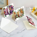 6pcs Diamond Painting Kit Greeting Card, Cake 5D DIY Diamond Handmade Holiday Greeting Card with Envelope, Christmas Gift Congratulation