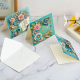 6pcs Diamond Art Painting Kit Greeting Card, Big Sea Birdie 5D DIY Special Shape Diamond Greeting Card Creative Gift, Christmas Thanksgiving Greeting Card Congratulation