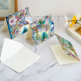 6pcs Diamond Art Painting Kit Greeting Card, Landscape Owl Peacock Butterfly 5D DIY Special Shape Diamond Greeting Card Creative Gifts, Christmas Thanksgiving Day Greeting Card Congratulation